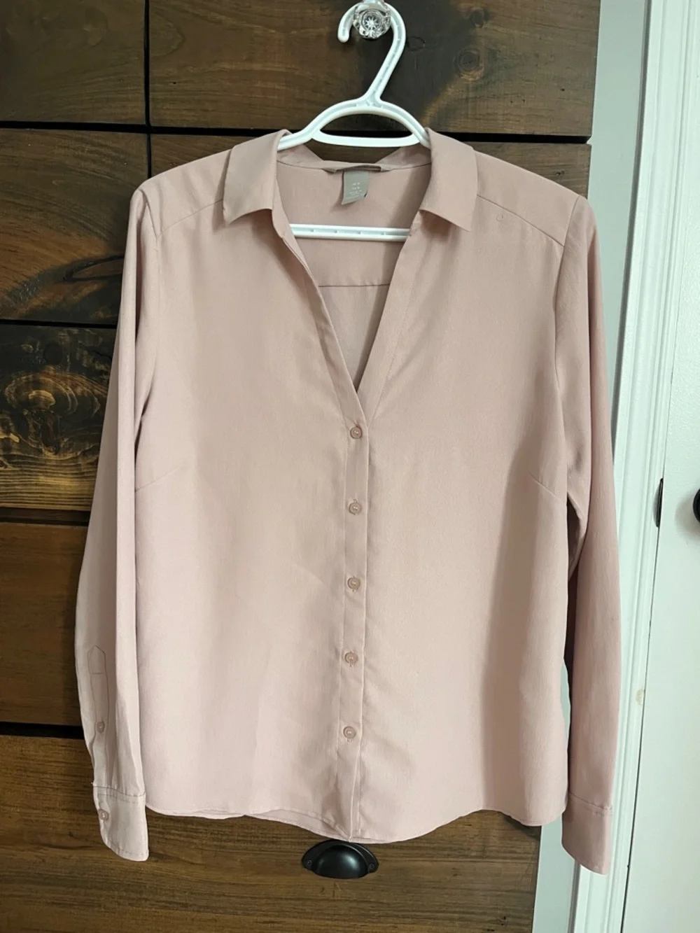 H&M Dusty Pink Button-Down Blouse - Picture 1 of 1